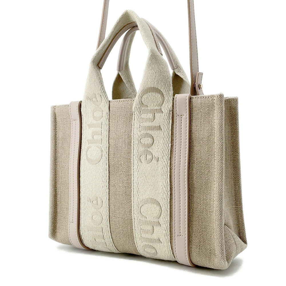 Chloe Handbag Canvas Tote Woody